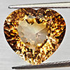 Natural Imperial Topaz 12.91 Ct. Heart Concave Cut 15 x 13.7 Mm Gemstone