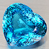 Natural Swiss Blue Topaz 92.15 Ct. VVS Heart Shape 25 x 23 Mm Gemstone
