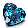 Natural London Blue Topaz 4.18 Ct. Heart Shape 10.5 x 9.5 Mm Gemstone