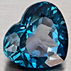 Natural London Blue Topaz 5.22 Ct. Heart Shape 11 x 9.7 Mm Gemstone