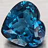 Natural London Blue Topaz 4.63 Ct. Heart Shape 10.6 x 10 Mm Gemstone