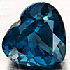 Natural London Blue Topaz 3.79 Ct. Heart Shape 9.2 x 8.3 Mm Gemstone