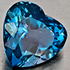 Natural London Blue Topaz 4.16 Ct. Heart Shape 9.8 x 9.1 Mm Gemstone