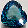 Natural London Blue Topaz 5.34 Ct. Heart Shape 11.8 x 10.9 Mm Gemstone