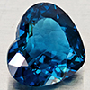 Natural London Blue Topaz 4.09 Ct. Heart Shape 10.5 x 9.2 Mm Gemstone