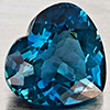 Natural London Blue Topaz 5.29 Ct. Heart Shape 11.1 x 10.1 Mm Gemstone