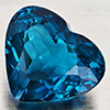 Natural London Blue Topaz 4.07Ct. Heart Shape 10.1 x 8.6 Mm Gemstone From Brazil