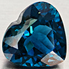 Natural London Blue Topaz 4.76 Ct. Heart Shape 10 x 9.2 Mm Gemstone