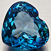 Natural London Blue Topaz 4.51 Ct. Heart Shape 10.4 x 9.4 Mm Gemstone
