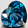 Natural London Blue Topaz 6.65 Ct. Heart Shape 11.4 x 10.2 Mm Gemstone