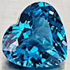 Natural London Blue Topaz 4.74 Ct. Heart Shape 10.9 x 10 Mm Gemstone