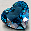 Natural London Blue Topaz 6.55 Ct. Heart Shape 12 x 10.9 Mm Gemstone