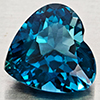 Natural London Blue Topaz 5.10 Ct. Heart Shape 10 x 9.5 Mm Gemstone