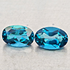 Natural London Blue Topaz 1.02 Ct. 2 Pcs Oval Shape 6 x 4 Mm Gemstones