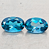 Natural London Blue Topaz 1.10 Ct. 2 Pcs Oval Shape 6 x 4 Mm Gemstones