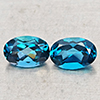 Natural London Blue Topaz 1.02 Ct. 2 Pcs Oval Shape 6 x 4 Mm Gemstones