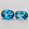 Natural London Blue Topaz 1.05 Ct. 2 Pcs Oval Shape 6 x 4 Mm Gemstones
