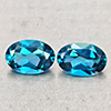Natural London Blue Topaz 0.96 Ct. 2 Pcs Oval Shape 6 x 4 Mm Gemstones