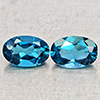 Natural London Blue Topaz 0.95 Ct. 2 Pcs Oval Shape 6 x 4 Mm Gemstones