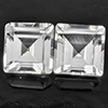 Natural White Topaz 2.82 Ct. 2 Pcs. Square Shape 6.1 Mm Gemstones From Brazil