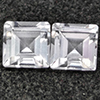 Natural White Topaz 2.87 Ct. 2 Pcs. Square Shape 6.1 Mm Gemstones From Brazil