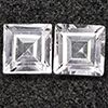 Natural White Topaz 2.80 Ct. 2 Pcs. Square Shape 6 Mm Gemstones From Brazil