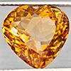 Natural Imperial Topaz 9.64 Ct. Heart Shape 12.9 x 12.1 Mm Gemstone From Brazil