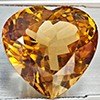 Natural Imperial Topaz 15.99 Ct. Heart Shape 15 x 14.4 Mm Gemstone From Brazil