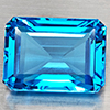 Certified Natural Swiss Blue Topaz 49.37 Ct. Octagon Shape 24.44 x 17.57 Mm Gemstone From Brazil