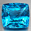 Natural Swiss Blue Topaz 53.91 Ct. Cushion Shape 22 x 20 Mm Gemstone From Brazil