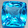Natural Swiss Blue Topaz 45.40 Ct. Cushion Shape 20 x 20 Mm Gemstone From Brazil