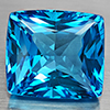 Natural Swiss Blue Topaz 44.35 Ct. Cushion Shape 20 x 18 Mm Gemstone From Brazil