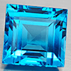 Natural Swiss Blue Topaz 49.23 Ct. Square Shape 20 x 20 Mm Gemstone From Brazil