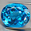 Natural Swiss Blue Topaz 42.41 Ct. Oval Shape 22 x 19 Mm Gemstone From Brazil
