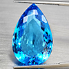 Natural Swiss Blue Topaz 32.03 Ct. Pear Shape 25 x 16.5 Mm Gemstone From Brazil