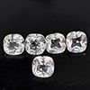 Natural White Topaz 13.30 Ct. 5 Pcs Cushion Shape 8.3 Mm Gemstone From Brazil
