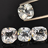 Natural White Topaz 9.36 Ct. 4 Pcs Cushoin Shape Size 8.1 Mm Gemstone From Brazil