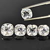 Natural White Topaz 11.32 Ct. 4 Pcs Cushoin Shape  Gemstone From Brazil