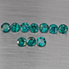 Natural Bluish Green Topaz 3.19 Ct. 10 Pcs Round Shape 4.1 Mm Gemstone from Brazil