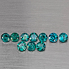 Natural Bluish Green Topaz 3.37 Ct. 10 Pcs Round Shape 4.4 Mm Gemstone from Brazil