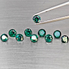 Natural Bluish Green Topaz 3.34 Ct. 10 Pcs Round Shape 4.3 Mm Gemstone from Brazil