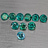 Natural Bluish Green Topaz 3.42 Ct. 10 Pcs Round Shape 4.2 Mm Gemstone from Brazil