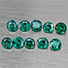 Natural Bluish Green Topaz 3.26 Ct. 10 Pcs Round Shape 4.1 Mm Gemstone from Brazil