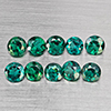 Natural Bluish Green Topaz 3.39 Ct. 10 Pcs Round Shape 4.1 Mm Gemstone from Brazil