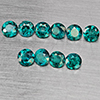 Natural Bluish Green Topaz 3.32 Ct. 10 Pcs Round Shape 4.3 Mm Gemstone from Brazil