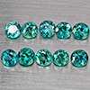 Natural Bluish Green Topaz 3.46 Ct. 10 Pcs Round Shape 4 Mm Gemstone from Brazil