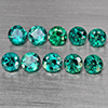 Natural Bluish Green Topaz 3.37 Ct. 10 Pcs Round Shape 4.3 Mm Gemstone from Brazil