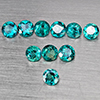 Natural Bluish Green Topaz 3.09 Ct. 10 Pcs Round Shape 4.1 Mm Gemstone from Brazil