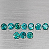 Natural Bluish Green Topaz 3.47 Ct. 10 Pcs Round Shape 4.3 Mm Gemstone from Brazil
