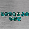 Natural Bluish Green Topaz 3.26 Ct. 10 Pcs Round Shape 4.4 Mm Gemstone from Brazil